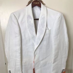 Tallia, Men’s Slim-Fit Embroidered Blazer